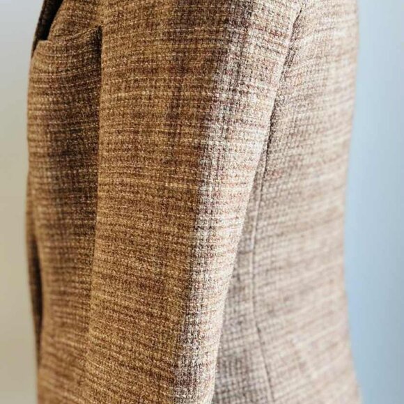Vintage Harris Tweed Camel Wool Tailored Jacket by Marc D’Alcy Paris – US 10 - Picture 8 of 15